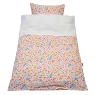 Babybettwäsche rosa, Babyausstattung, Biobaumwolle, Eichhörnchen Motiv
