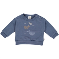 Sweatshirt Baby Whale, Müsli, Indigo