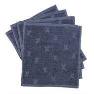 Waschlappen, Müsli by Green Cotton, Indigo (4 Stück)