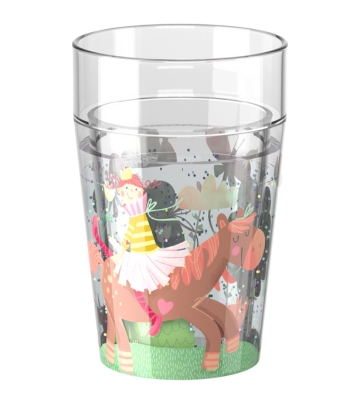 Glitzerbecher Princess & Horse, Haba