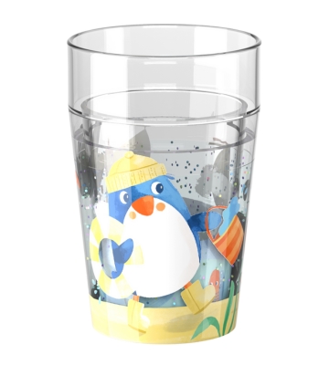 Glitzerbecher Penguin, Haba