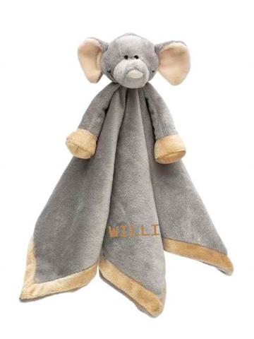 Schmusetuch mit Namen, Elefant, Teddykompaniet