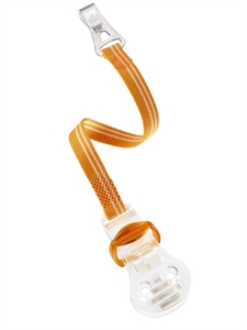 NIP Schnullerband mit Clip, NIP Schnullerband mit Clip, orange Nip Nuckelhalter