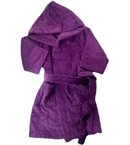Bademantel, Velours, lila