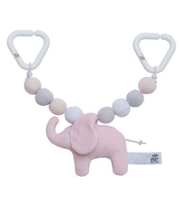 Kinderwagenkette Elefant, Rätt Start, rosa