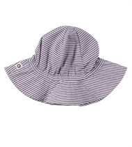 Woven Stripe Beach Hat, Müsli by Green Cotton, Blue Stripe, 80/86 cm