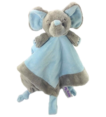 Schnuffeltuch Elefant, My Teddy, hellblau