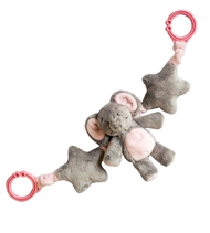 Baby Kinderwagenkette rosa Elefant