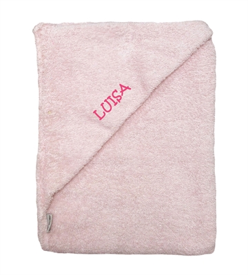 Kapuzenbadetuch mit Namen, RIC, 90/87 cm, lila hell