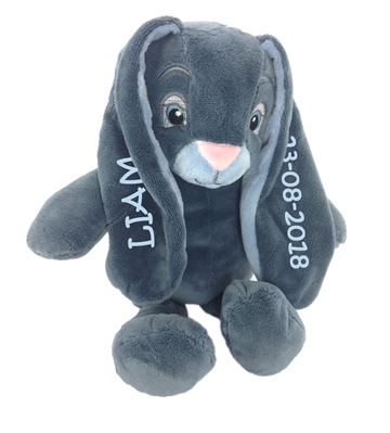 Kuscheltier mit Namen, My Newborn Bunny Klein, My Teddy, blau, 2 Ohren Bestickung