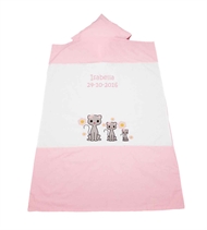 Kinderbettwäsche mit Namen, Kätzchen, rosa
