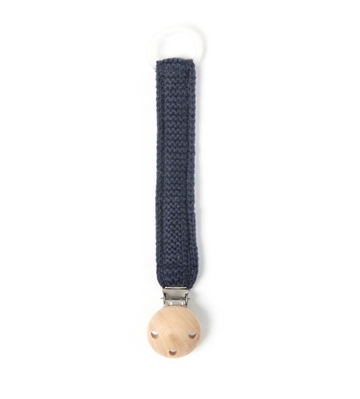 Schnullerband gestrickt, Navy