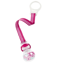 NIP Schnullerband mit Ring, Schnuller pink, Schnullerkette