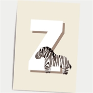 z, Zebra, babyzimmer, Kinderzimmer, Rahmen, Karte Poster